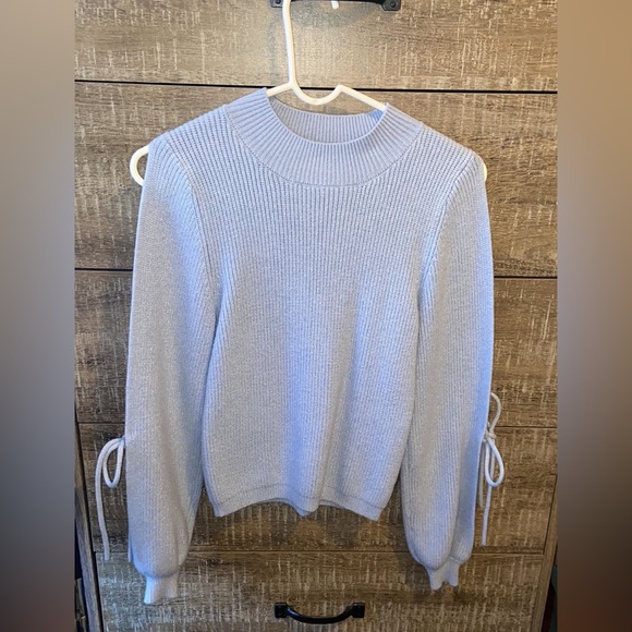 Willow & root lace-up mock neck sweater - Picture 1 of 9